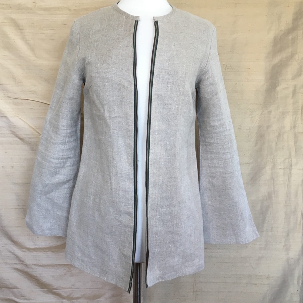 NWOT Zara Flax Linen Blazer/Jacket M